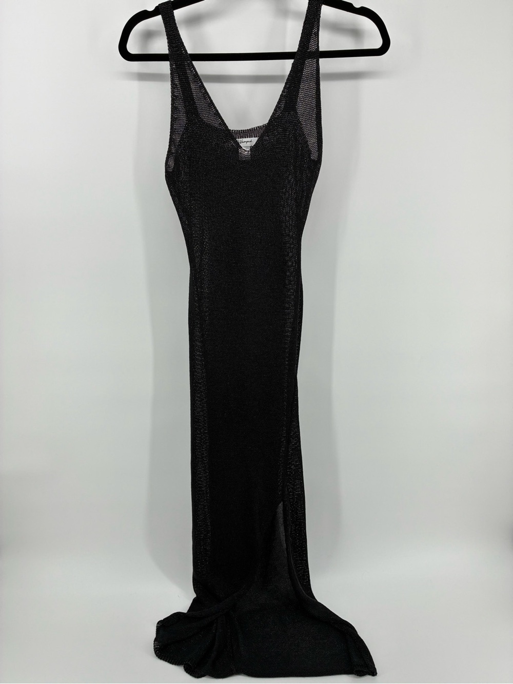 Revamped Chain Link SHEER Elegant Black Bodycon Dress